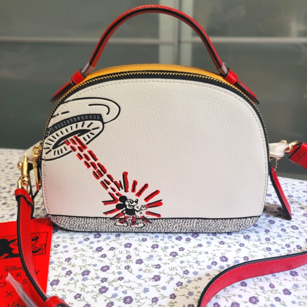 New Coach Disney Mickey Mouse Keith Haring Serena Satchel Crossbody bag